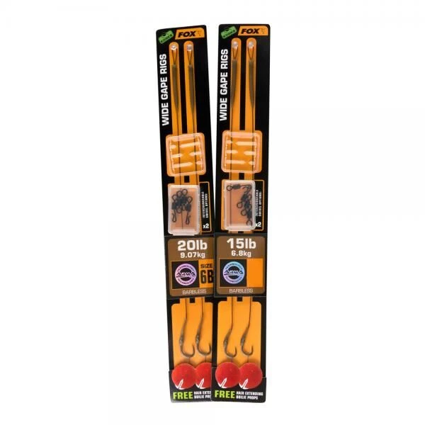 Fox Wide Gape Ready Rigs Barbless Brown Size 6